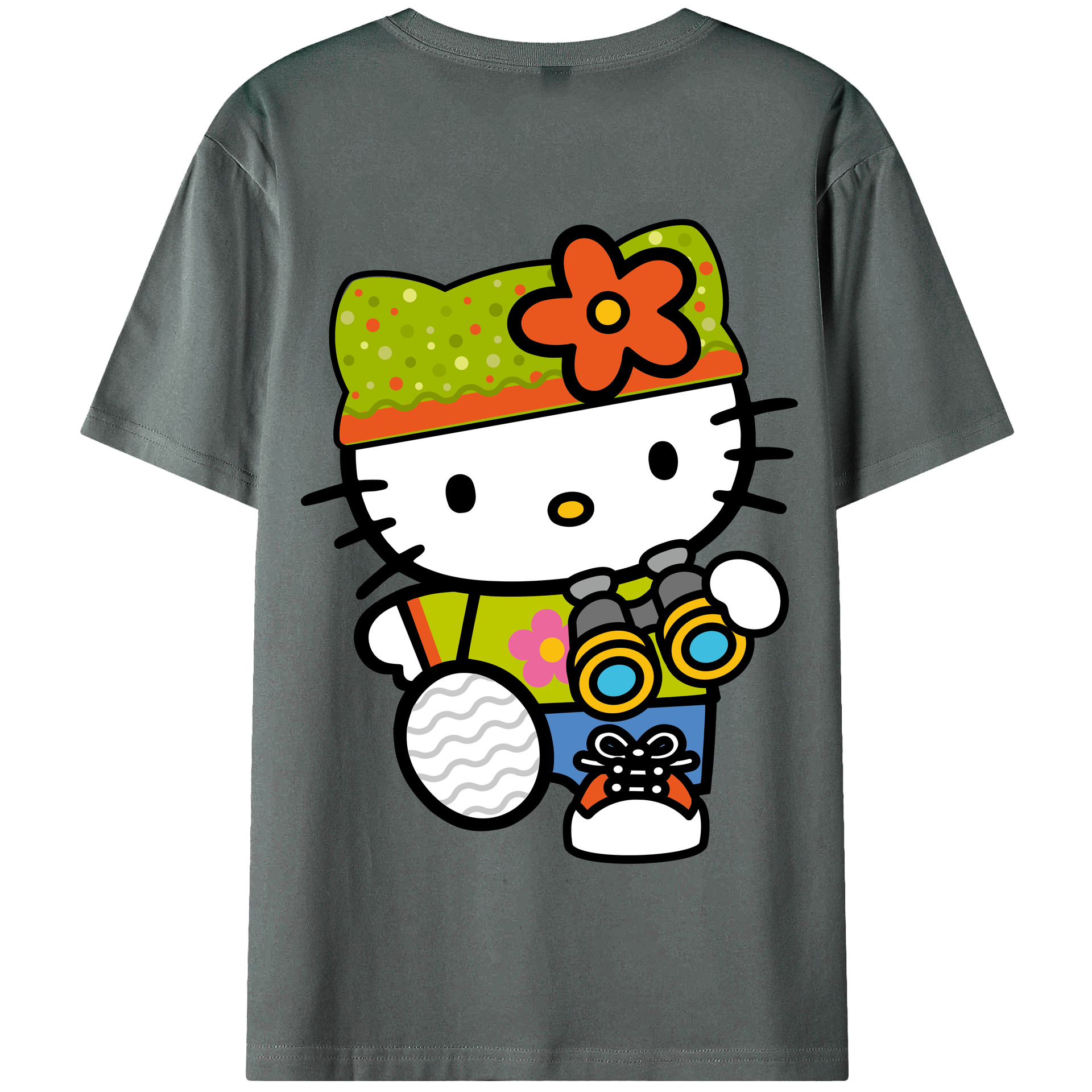（画像用） Hello Kitty ハローキティ 綿100％半袖Tシャツ（背面プリント）